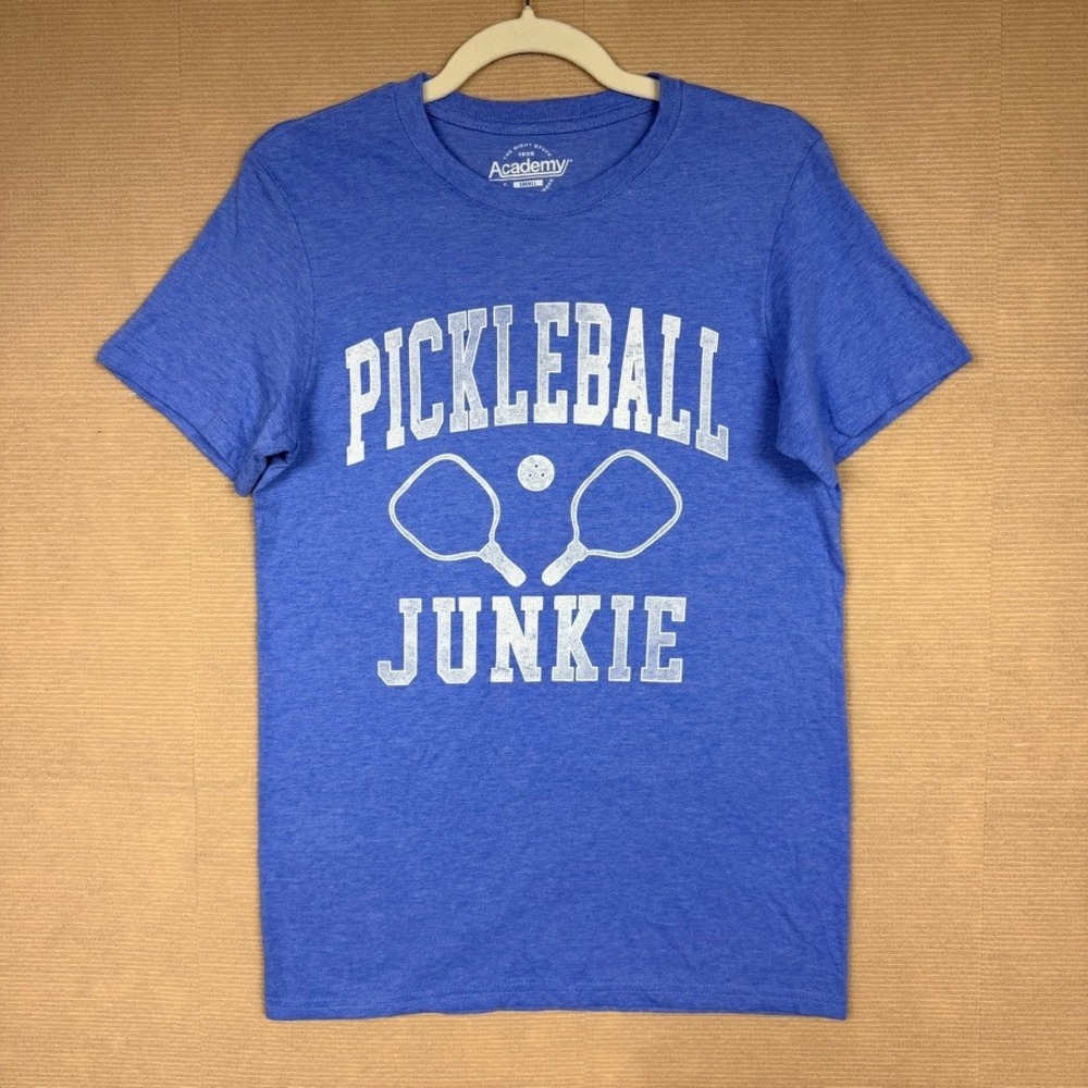 Academy Pickleball Junkie Graphic Tee Blue Heather S Women Short Sleeve T-shirt